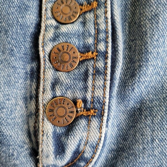 Vintage **Rampage Denim Shorts** Midwash Y2K **Button-Fly** Size 2 - Picture 3 of 9